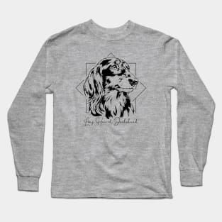 Long Haired Dachshund dog portrait Long Sleeve T-Shirt